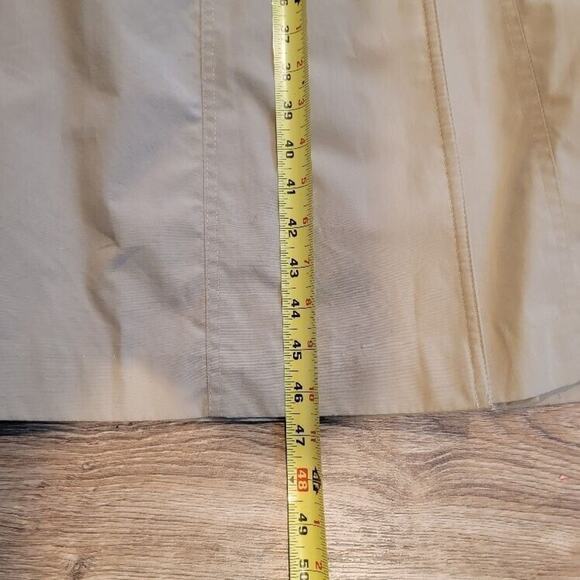 VTG Carol Cohen Trench Coat Women's Longline Drizzle Small Khaki Tan Union Made - Picture 9 of 12